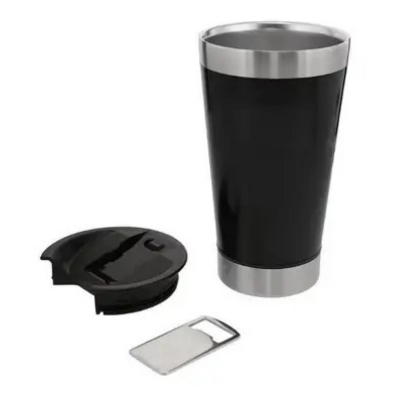 Copo Térmico Inox com Tampa e Abridor 473ml