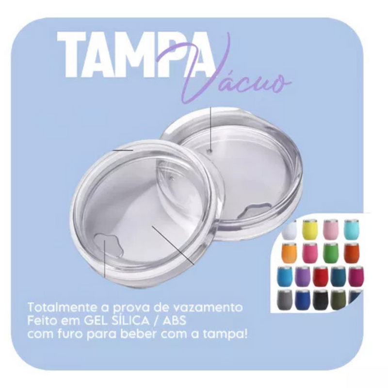 Copo Cuia Térmico Inox com Tampa Antivazamento 360ml