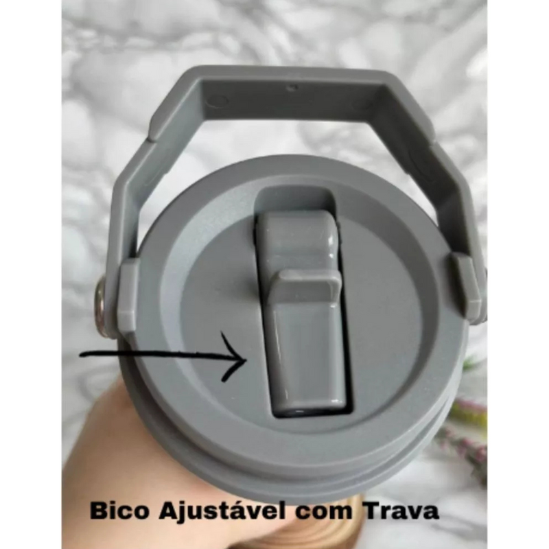 Flip Straw Tumbler Garrafa Copo Térmica com Alça 900ml