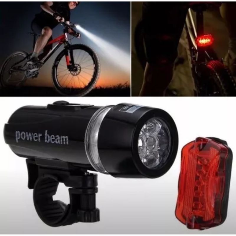 Kit Lanterna Bike Led + Sinalizador Traseiro Recarregável